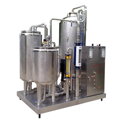 2000L/H 완전 자동 3 탱크 탄산 음료 혼합 기계 99.9% CO2 순수