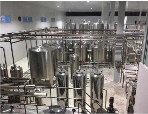 스테인리스 스틸 304/316 60kw UHT 우유 가공 공장