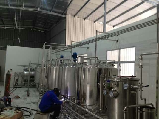 8500KG 완전 자동 1000L/H 신선한 사탕수수 주스 생산 공장