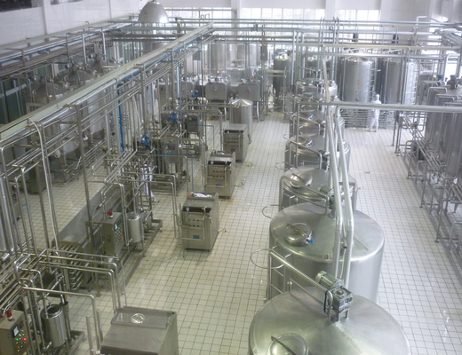 2000-60000kg 식품 음료 기능을 위한 1000L 우유 가공 공장