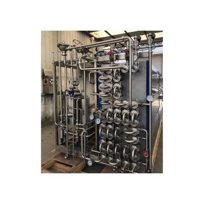 시간당 1000L UHT 0.5-0.6Mpa 증기 압력 가축 밀액 유관성 살균기