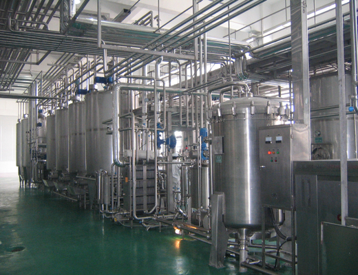 2000-60000kg 식품 음료 기능을 위한 1000L 우유 가공 공장