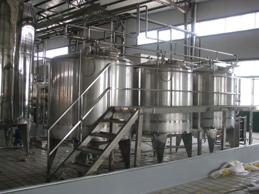 1000L/H 과일 주스 처리 라인, 병 봉지 카튼 패키지 전압 220/380/440V