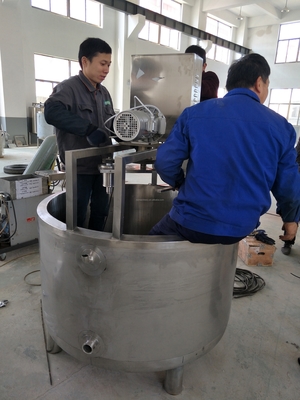 가공 라인 500L 오발형 치즈 VAT 450kg 용량