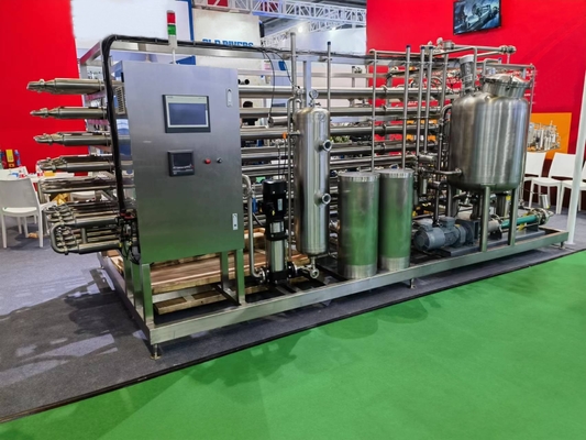 7.5 KW UHT 튜브 인 튜브 살균 기계 농축 된 망고 소재 가공