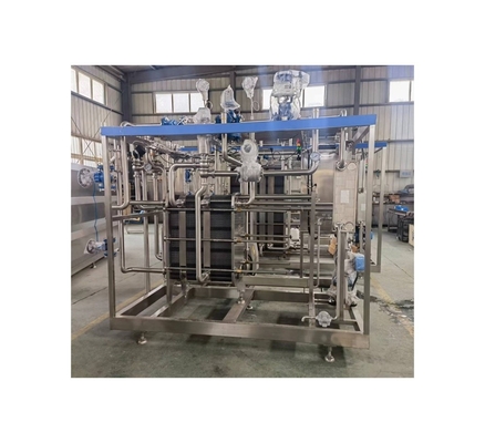8000 KG 용량 판 타입 Uht 우유 처리 라인 35KW 전력 우유 살균기